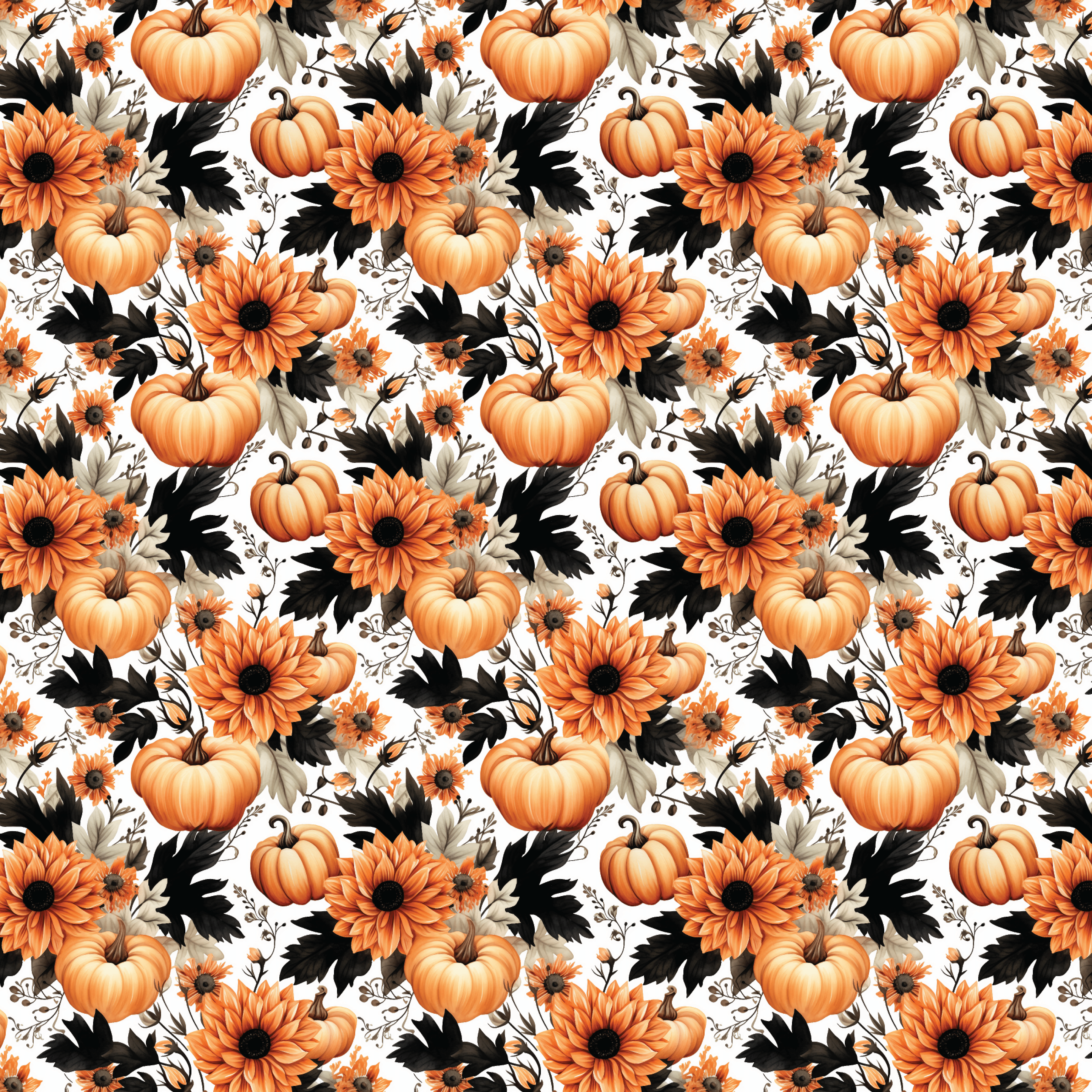 Halloween Fall Floral Pattern Acrylic Sheets - CMB Pattern Acrylic